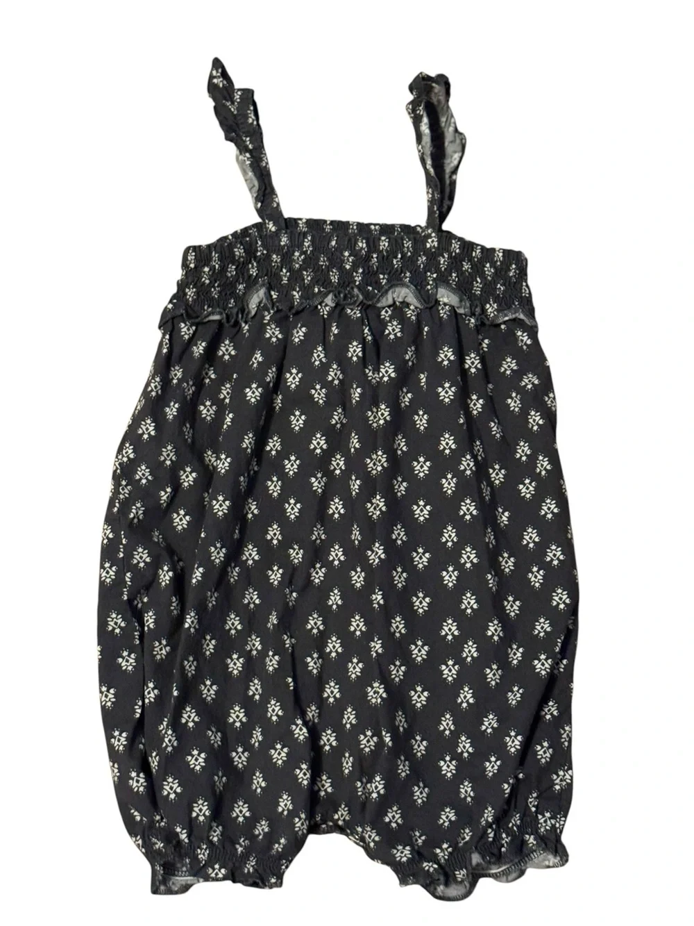 NWOT Carter’s Child of Mine Girl Charcoal Print Romper 12M